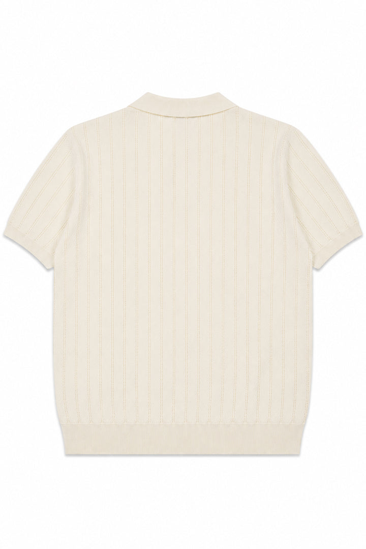 Knitted Button Down Men Polo Shirt