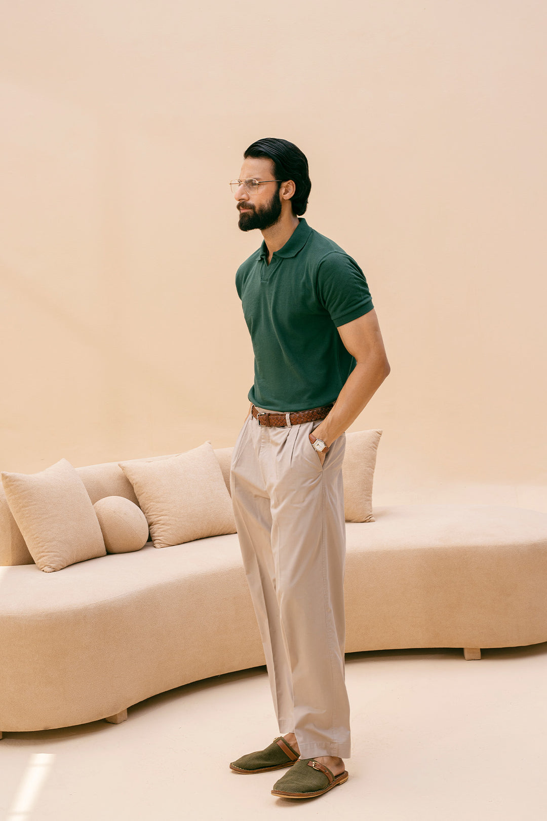 Green V neck