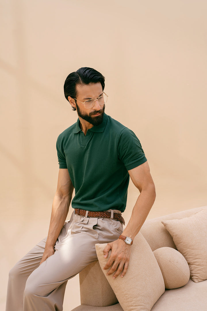 Green V neck