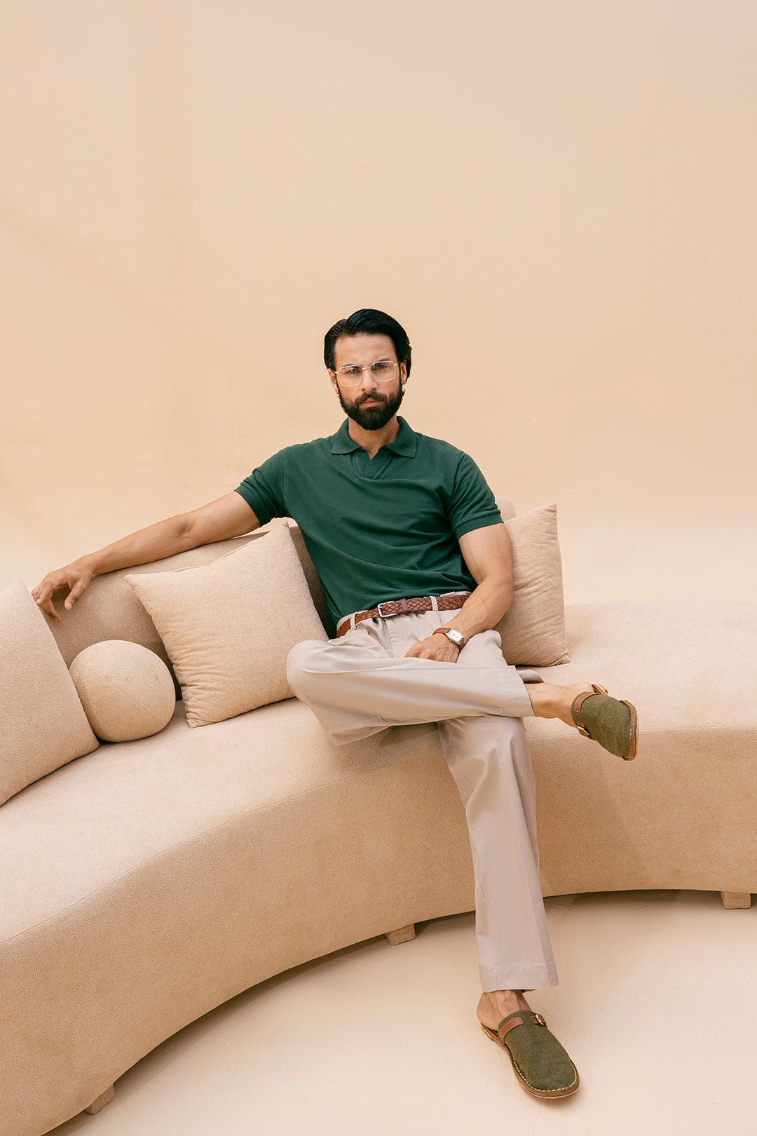 Green V neck
