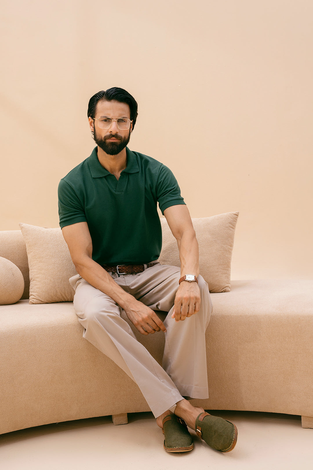 Green V neck
