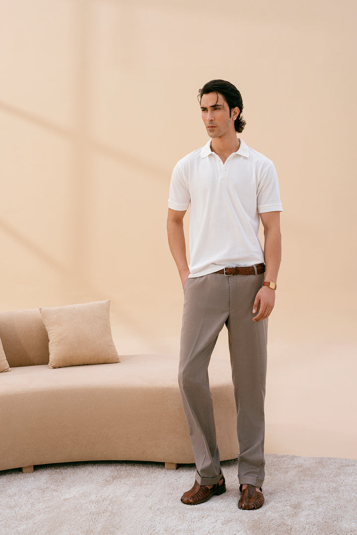 White Basic Polo Shirt