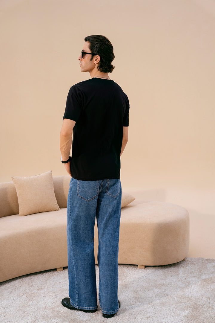 Black Round Zipper Shirt