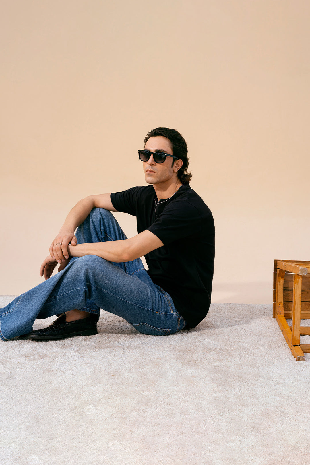Black Round Zipper Shirt