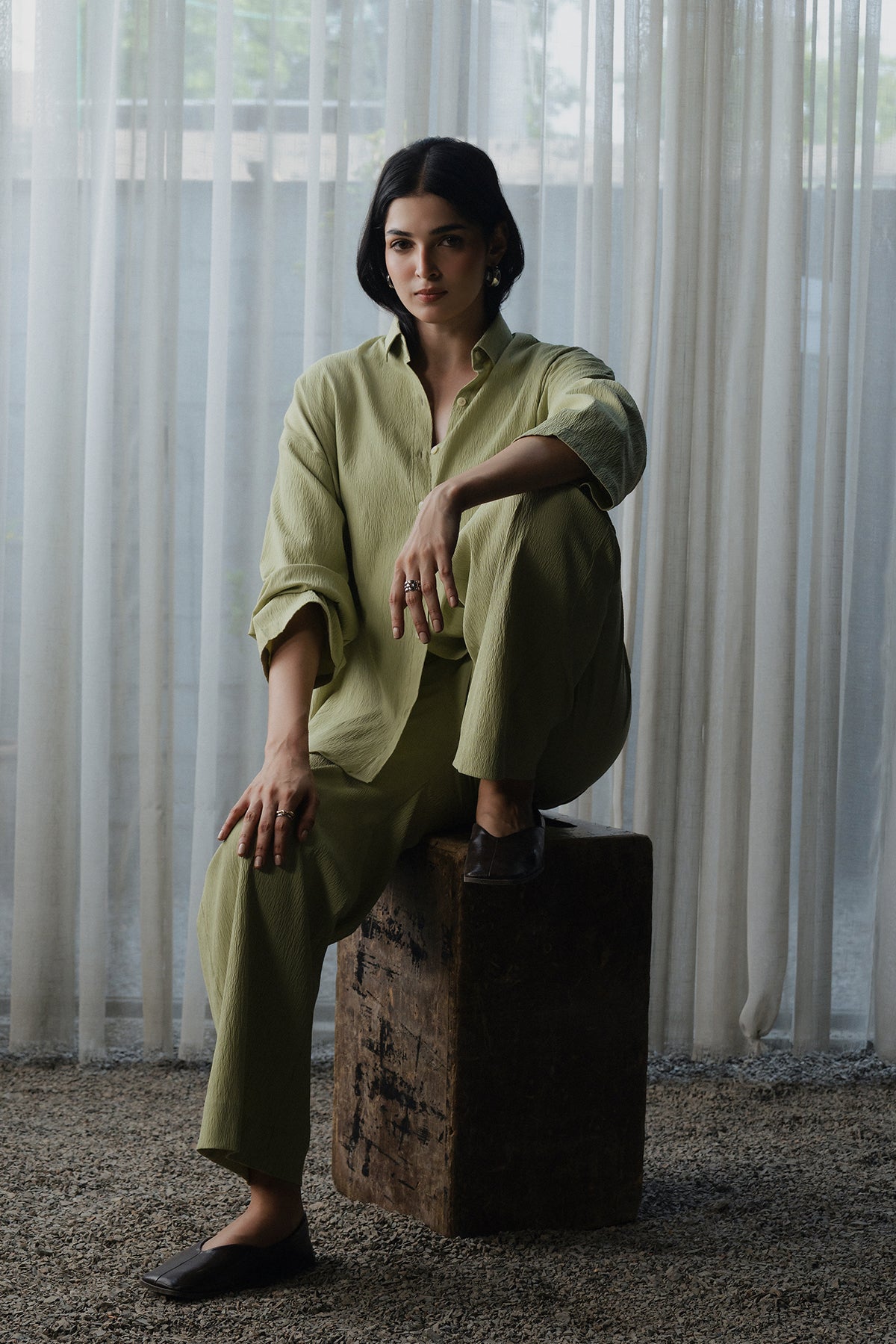 Women Wrinkle Trousers