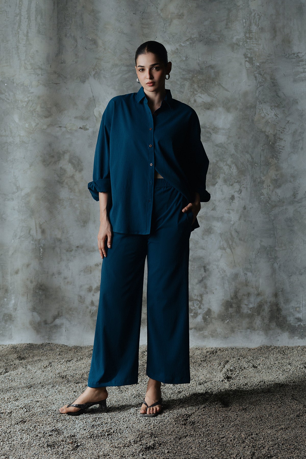 Wrinkle Loose Fit Trousers