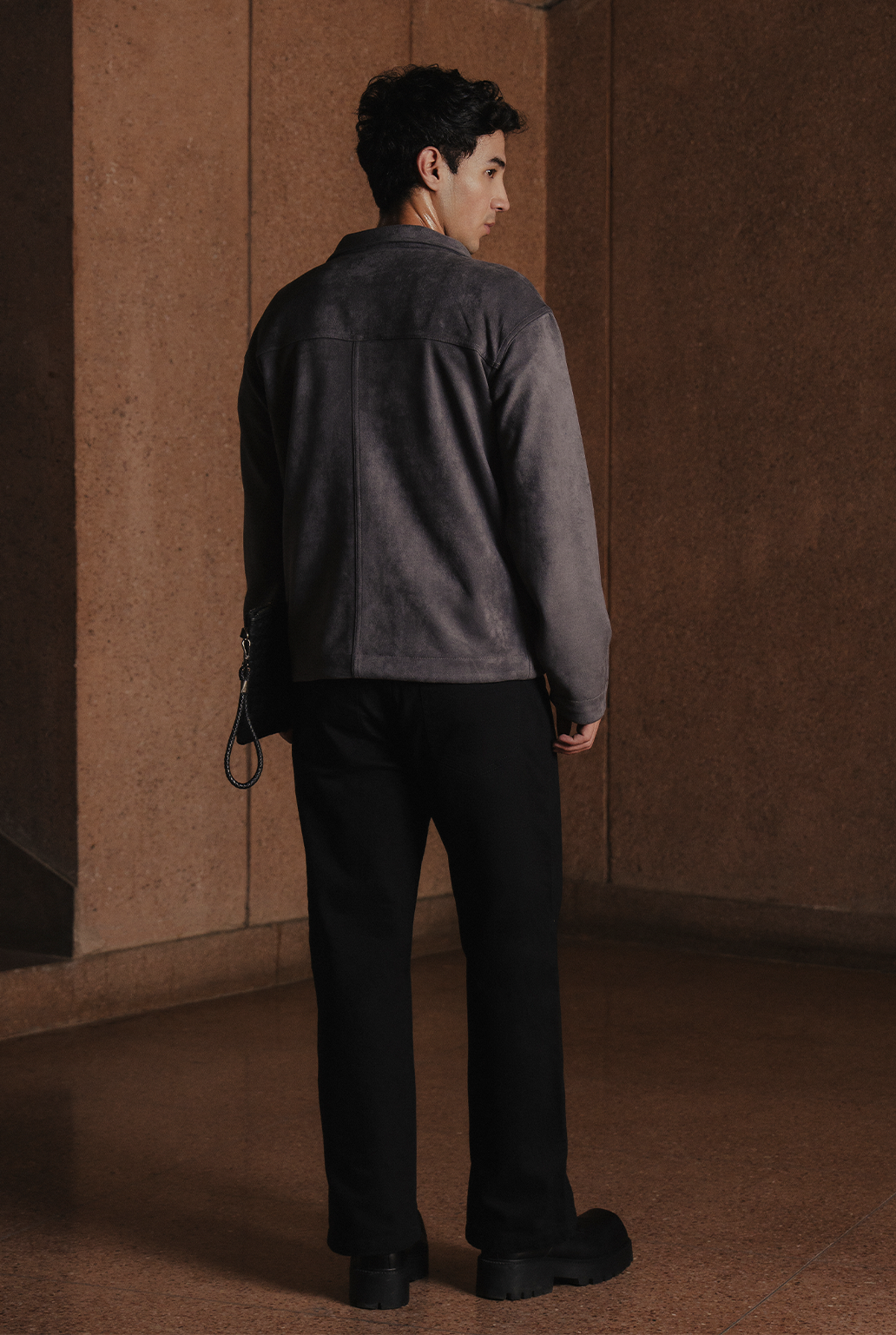 Men's Suede Zipper Jacket