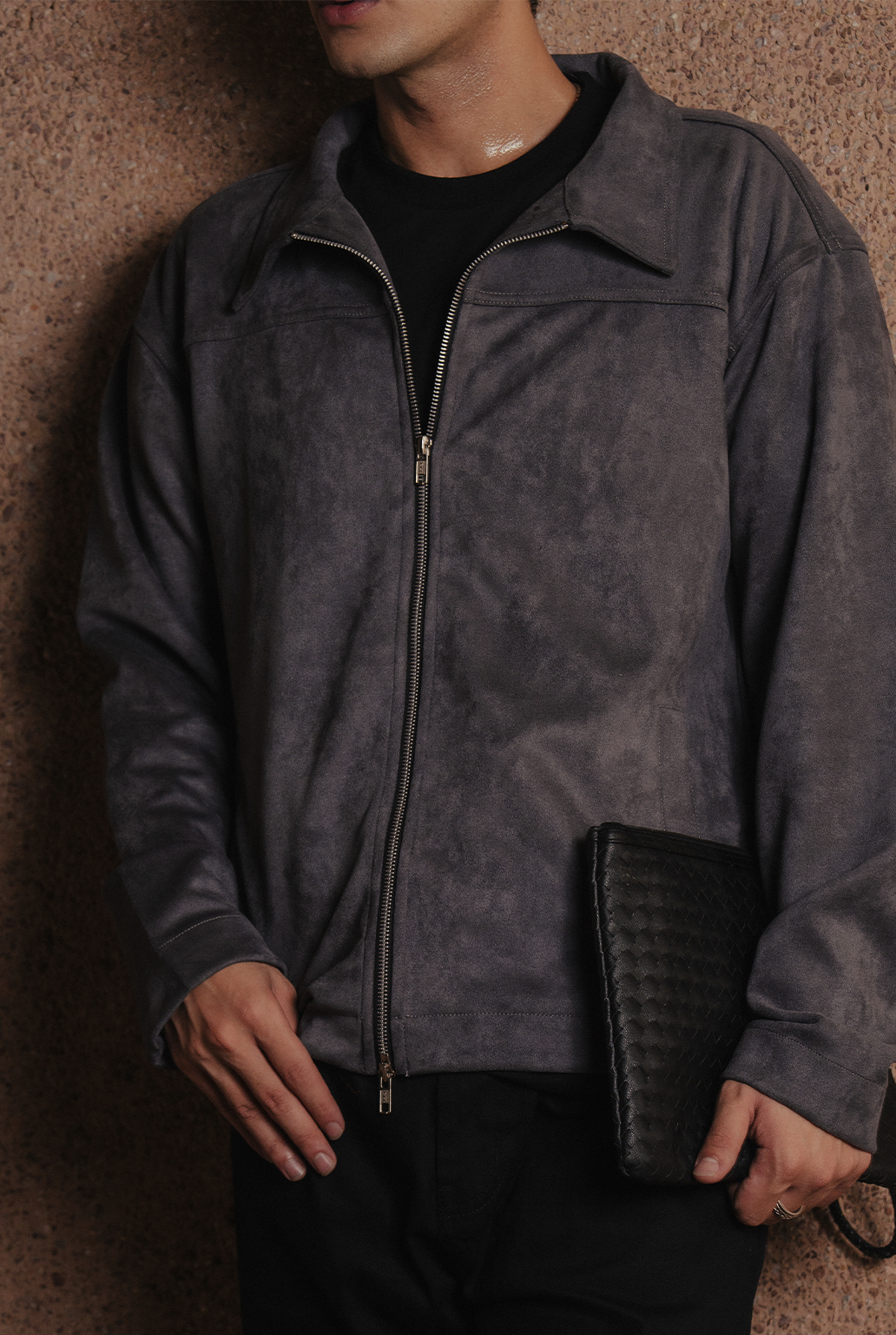 Men's Suede Zipper Jacket
