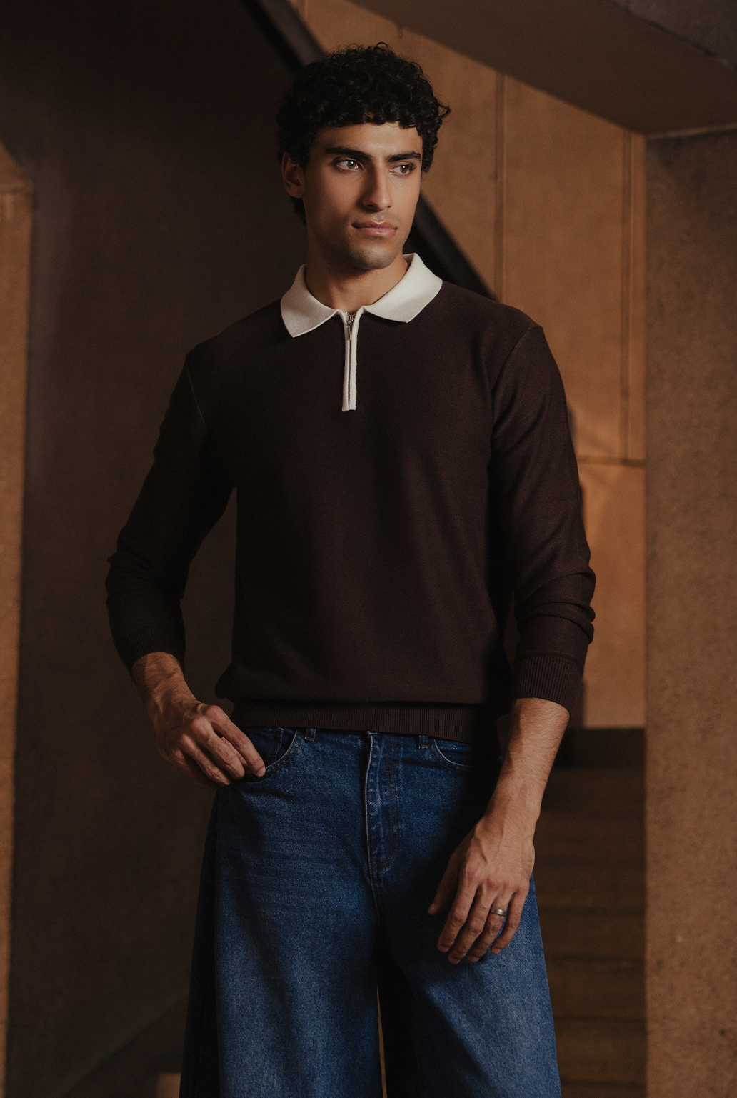 Men's Zipper Polo
