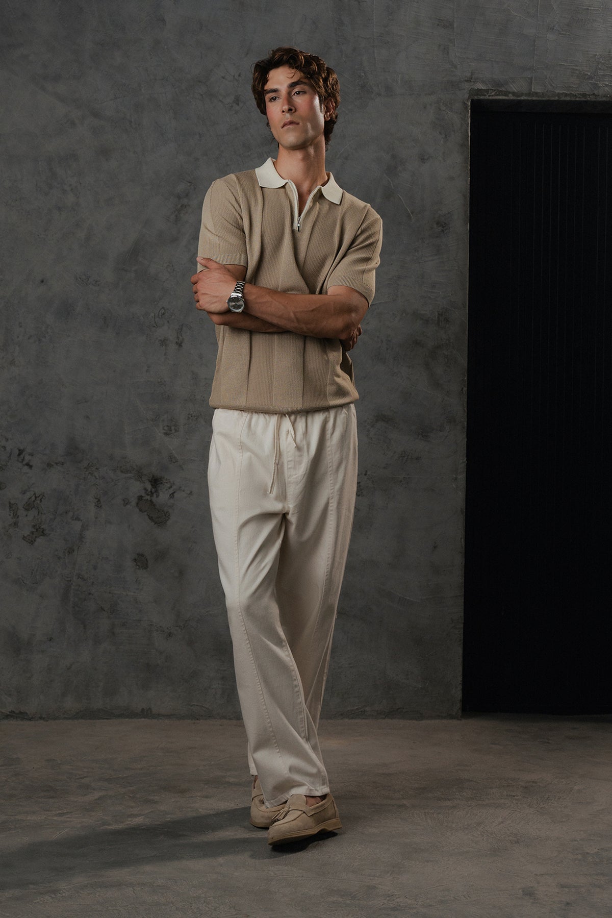 Draw Cords Baggy Trousers Men